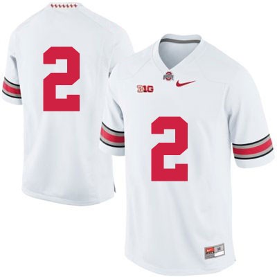 Ohio State Buckeyes Men's Only Number #2 White Authentic Nike College NCAA Stitched Football Jersey SG19K28CM